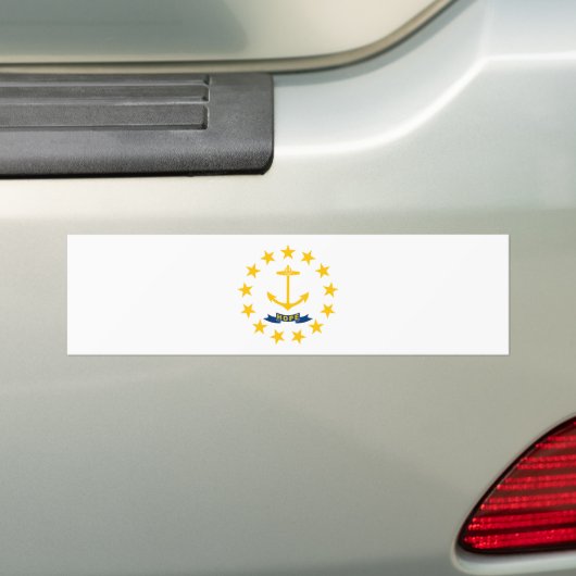 Rhode Island State Flag Bumpersticker (Op auto)