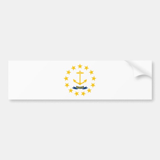 Rhode Island State Flag Bumpersticker (Voorkant)
