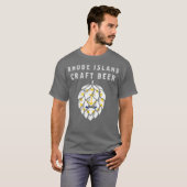 Rhode Island State Flag Craft Bier Liefhebbers T-shirt (Voorkant volledig)