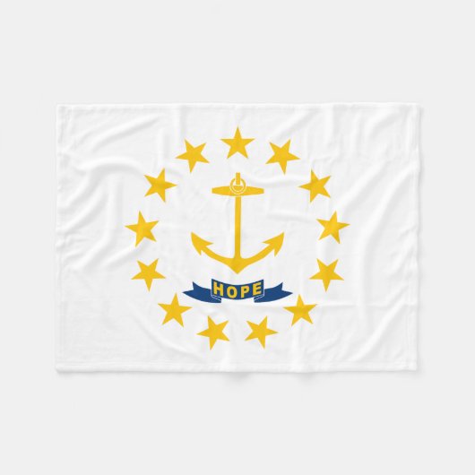 Rhode Island State Flag Fleece Deken (Voorkant (Horizontaal))
