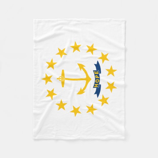 Rhode Island State Flag Fleece Deken (Voorkant)