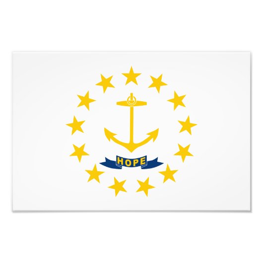 Rhode Island State Flag Foto Afdruk (Voorkant)