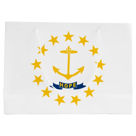Rhode Island State Flag Groot Cadeauzakje (Achterkant)