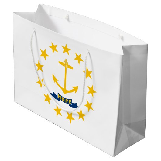 Rhode Island State Flag Groot Cadeauzakje (Achterkant Gekanteld)