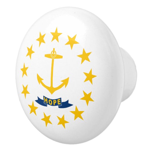 Rhode Island State Flag Keramische Knop (Rechts)