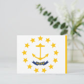 Rhode Island State Flag Little Rhody 13 Stars Briefkaart (Staand voorkant)