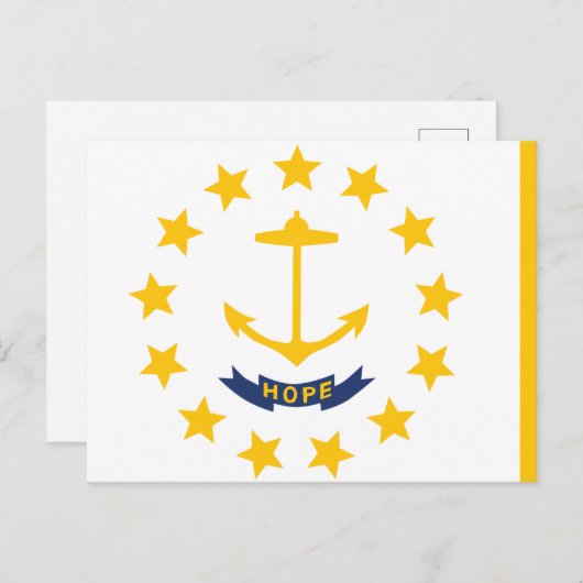 Rhode Island State Flag Little Rhody 13 Stars Briefkaart (Voorkant / Achterkant)