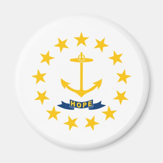 Rhode Island State Flag Magneet (Voorkant)