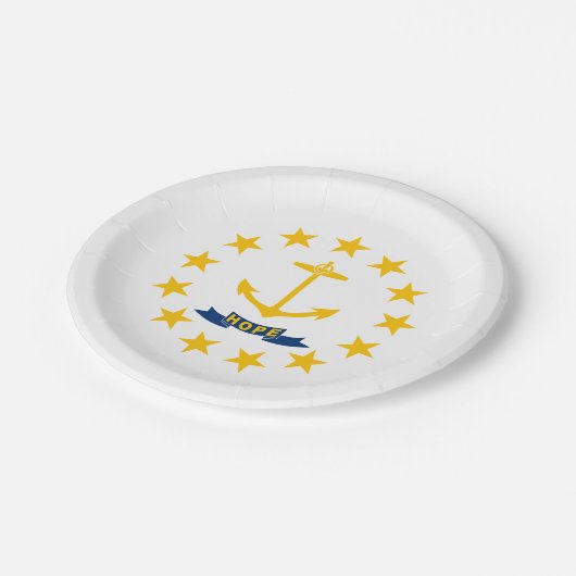 Rhode Island State Flag Papieren Bordje (Gekanteld)
