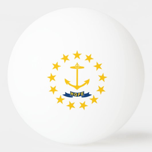Rhode Island State Flag Pingpongbal (Voorkant)