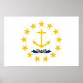 Rhode Island State Flag Poster (Voorkant)