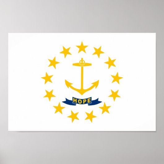 Rhode Island State Flag Poster (Voorkant)