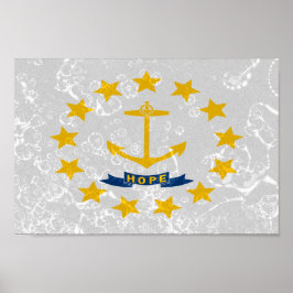 Rhode Island State Flag Poster