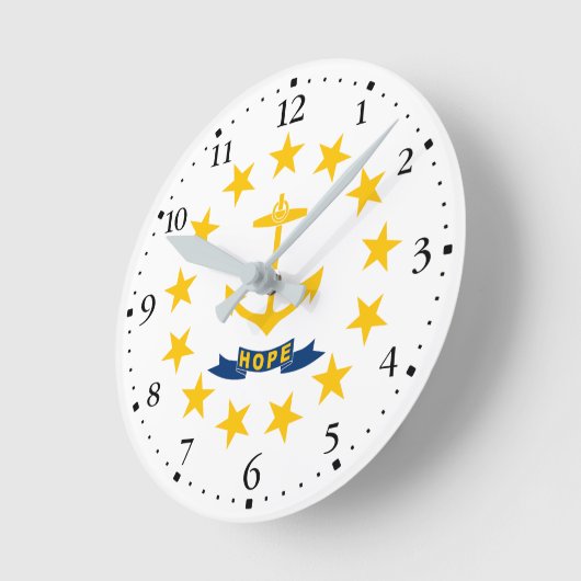 Rhode Island State Flag Ronde Klok (Hoek)