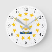 Rhode Island State Flag Ronde Klok (Voorkant)