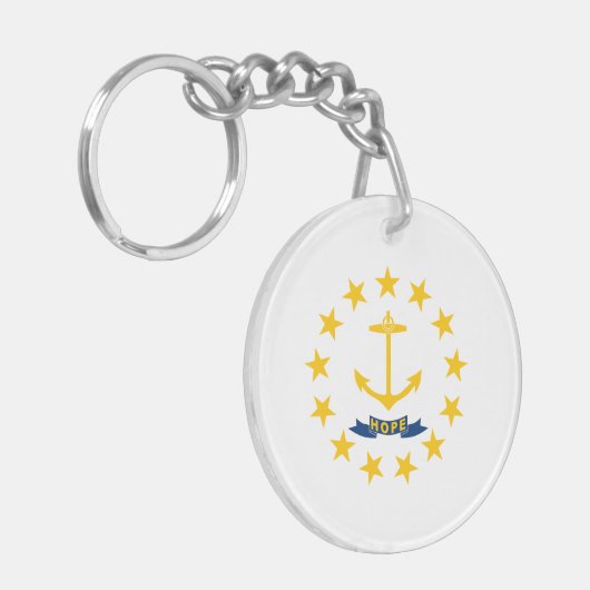 Rhode Island State Flag Sleutelhanger (Voorkant Links)