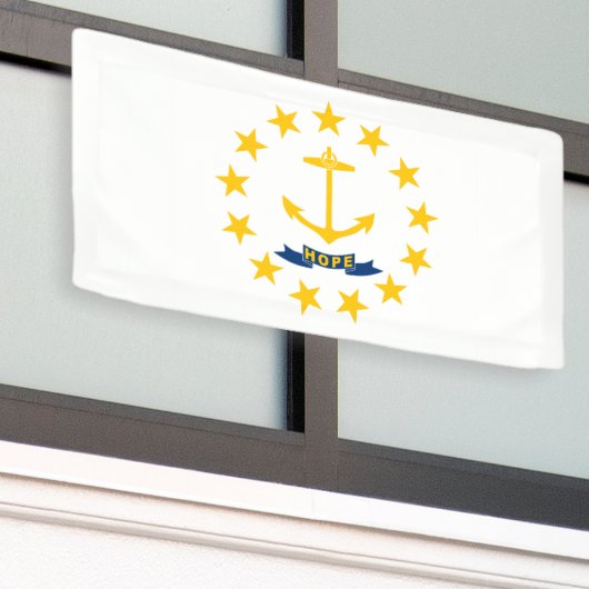 Rhode Island State Flag Spandoek (Buitenkant Gebouw)