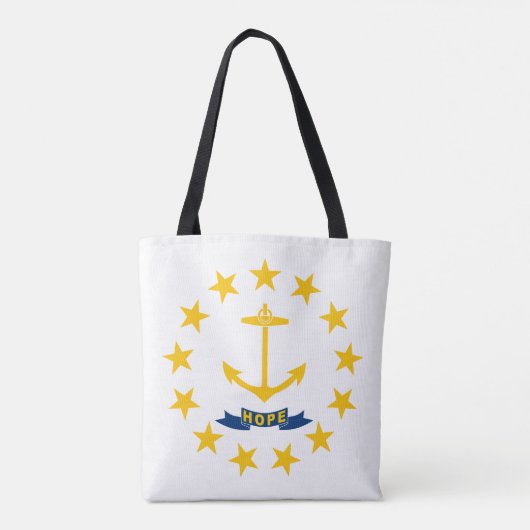 Rhode Island State Flag Tote Bag (Achterkant)