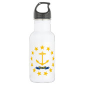 Rhode Island State Flag Waterfles (Voorkant)
