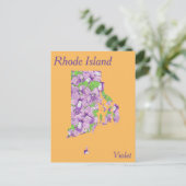 Rhode Island State Flower Collage Map Briefkaart (Staand voorkant)