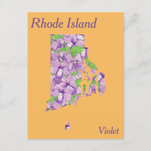 Rhode Island State Flower Collage Map Briefkaart