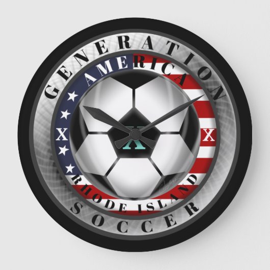 Rhode Island State Generation X American Soccer Grote Klok (Voorkant)