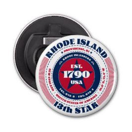 Rhode Island State Information Circle Button Flesopener