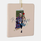 Rhode Island State Photo insert and town name Keramisch Ornament (Rechts)