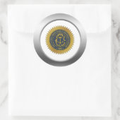 Rhode Island State Seal Ronde Sticker (Tas)