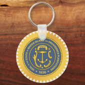 Rhode Island State Seal Sleutelhanger (Voorkant)