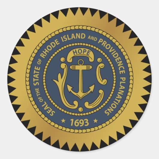 Rhode Island State Seal Sticker (Voorkant)