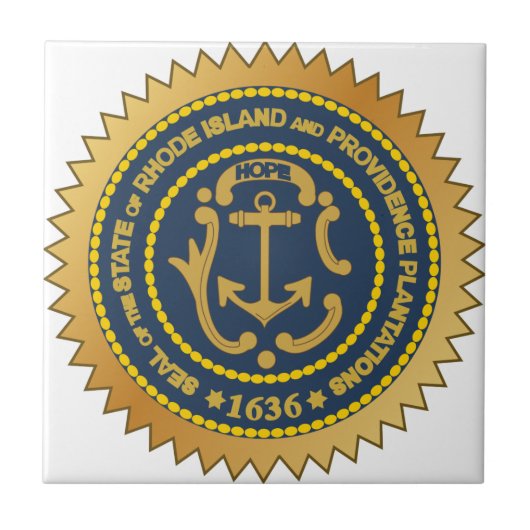 Rhode Island State Seal Tegeltje (Voorkant)