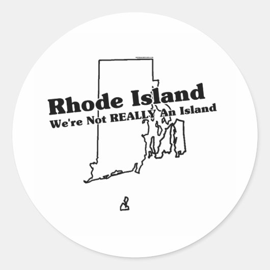 Rhode Island State Slogan Ronde Sticker (Voorkant)