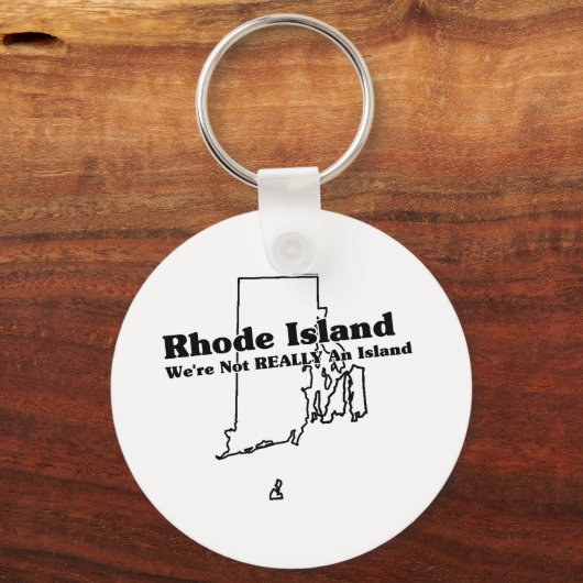 Rhode Island State Slogan Sleutelhanger (Voorkant)