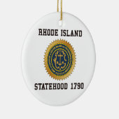 Rhode Island Statehood Keramisch Ornament (Rechts)
