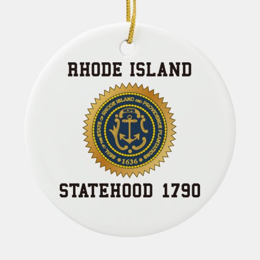 Rhode Island Statehood Keramisch Ornament (Voorkant)