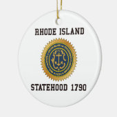 Rhode Island Statehood Keramisch Ornament (Links)