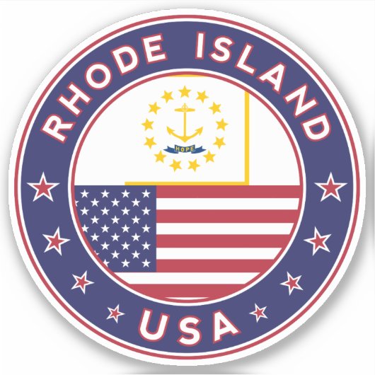 Rhode Island Sticker (Voorkant)