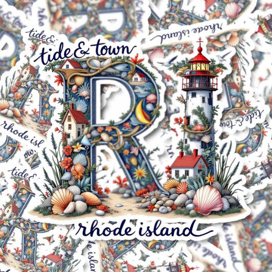 Rhode Island Sticker | Tide & Town Coastal Design