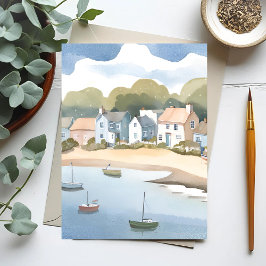 Rhode Island Strand Oever Aquarel Briefkaart