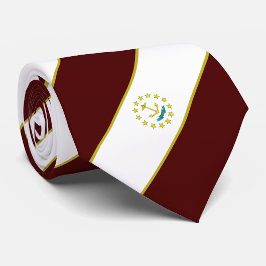 Rhode Island strepenvlag Stropdas (Opgerold)
