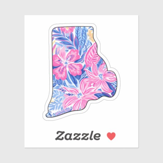 Rhode Island - Summer Sticker - Lilly Inspired (Vel)