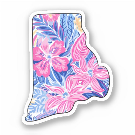 Rhode Island - Summer Sticker - Lilly Inspired (Voorkant)