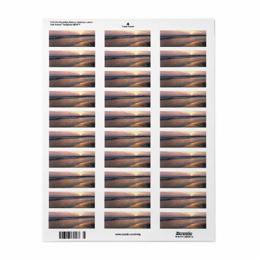 Rhode Island Sunset Etiket (Full Sheet)