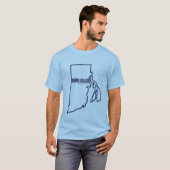 Rhode Island - T-shirt van werkelijke maat (Voorkant volledig)
