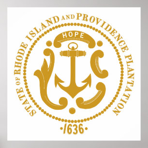 Rhode Island-teken Poster