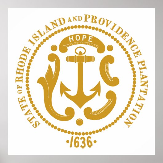 Rhode Island-teken Poster (Voorkant)