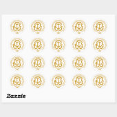 Rhode Island-teken Ronde Sticker (Vel)