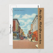 Rhode Island, Thames Street, Newport Briefkaart (Voorkant / Achterkant)