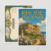 Rhode Island The Breakers GeoSaga Briefkaart (Voorkant / Achterkant)